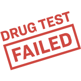 Illustration of a Drug Test Failed stamp